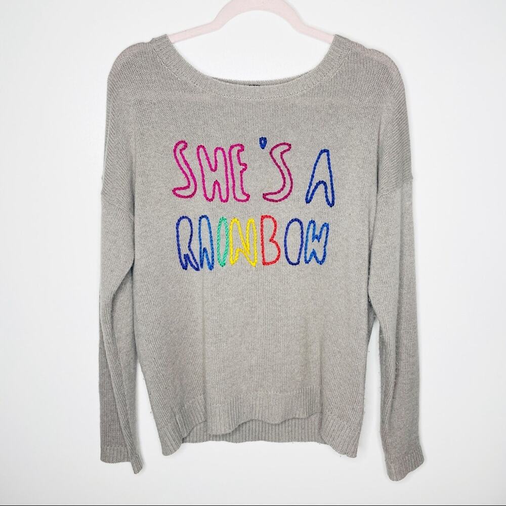 Iris Von Arnim 100% Cashmere Sweater ‘She’s a Rainbow’ Size Small